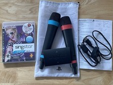 Sony SingStar PS3 2x Wireless Microphone and Receiver + Game