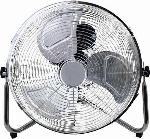 Chrome floor fan high - 18",