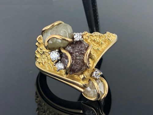 Unique ring 2ct rough - ring, 2.2ct