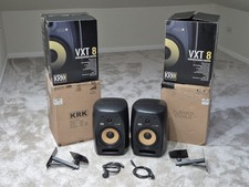 KRK VXT8 Active Studio Monitors Pair (With Wall Brackets) Excellent Condition