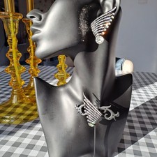 Butler And Wilson Stunning Angel Wings Pierced Earrings