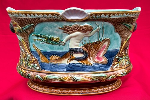1880 large unusual majolica - 1880,