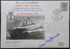 H.M.S Ark Royal Commissioning Ceremony Sign Naval Stamp Cover