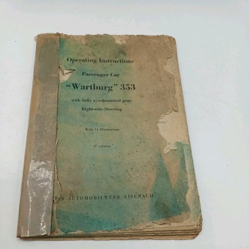 Wartburg 353 operating - wartburg,