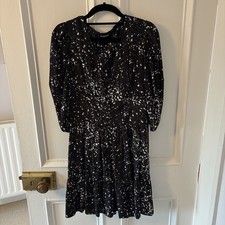 The Kooples Printed Silk Tea Dress Size 2 UK 10