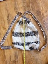 Peruvian Boho Woven Drawstring Backpack Sack