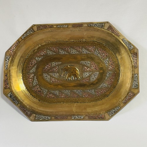 Vintage indian brass elephant - vintage,