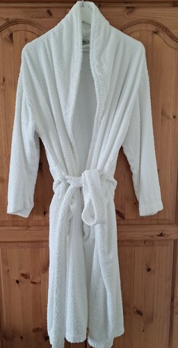 White cotton towelling - white,