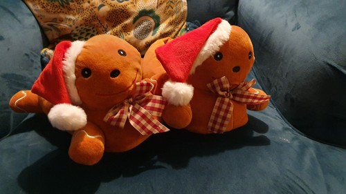 Novelty xmas slippers ginger - xmas,
