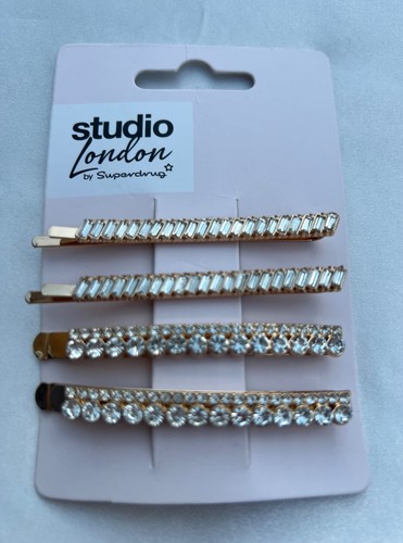Hair slides gold coloured - hair,