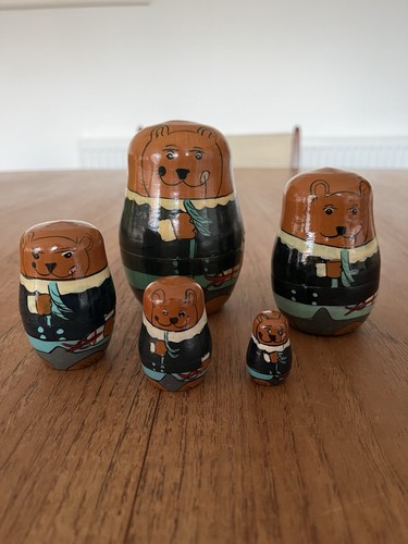 Hand painted vintage wooden - painted,