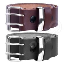 Mens leather belt double hole