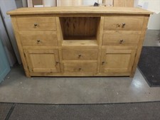 RECLAIMED ROUGH SAWN LARGE 2 DOOR 6 DRAWER TV UNIT- BESPOKE AVAILABLE- RUSTIC