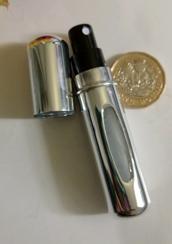 Silver metal refillable travel - silver,