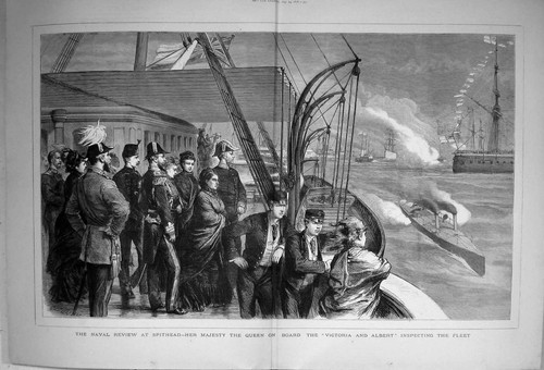Antique print 1878 - print, naval