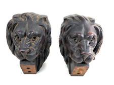 Pair of Antique Carved Wood
