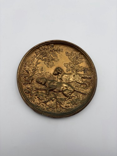 Antique cast bronze plaque - bronze,