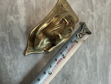 Antique Vintage Bloodhound Dog Solid Brass Door Knocker