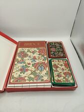 Bridge Gift Set - Playing Card Decks With Co Ordinating Score Pad Floral Pattern