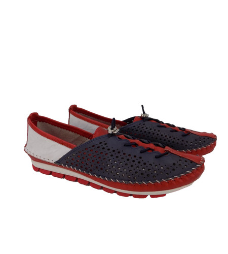 Pavers leather shoes blue - pavers,