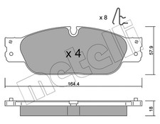 FRONT BRAKE PAD SET DISC BRAKE