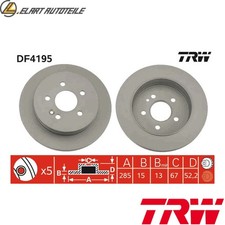 2x BRAKE DISCS DF4195 FOR