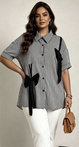 Ivory white black striped - ivory,