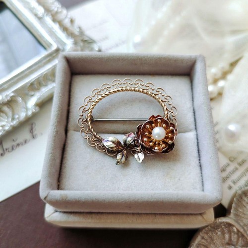 Krementz akoya pearl flower - akoya,