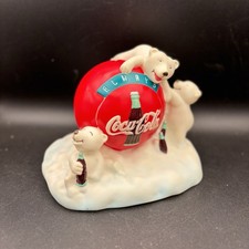 Always Coca Cola POLAR BEARS MONEY BOX PIGGY BANK 1997 Vintage Christmas