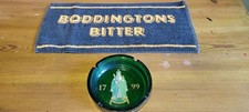 Boddingtons Bar Towel & Greene King ash tray.