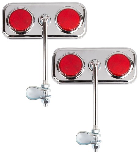 Pair chrome rectangle rear - pair,