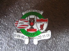 RARE OLD 2006 LIVERPOOL v PSV FOOTBALL CLUB (58) ENAMEL BROOCH PIN BADGE