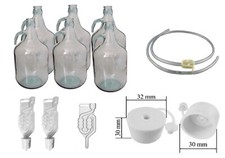 home brewing glass 5l wine making /storage demijohn+optional extras