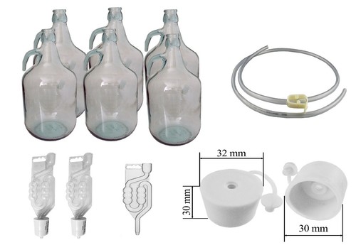 Glass demijohn for home - demijohn,