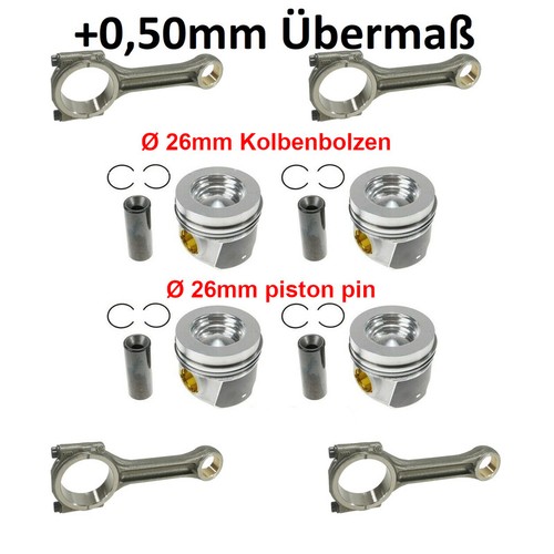Piston set oversize - , mm