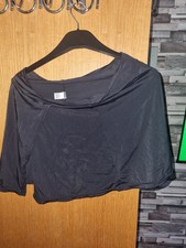 Mini wrapped skirt size 16 Black lycra.