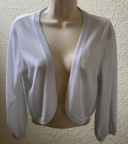 Silver sparkly cardigan bolero - silver,