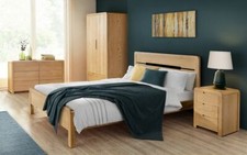 Oak 4ft double - oak, curved