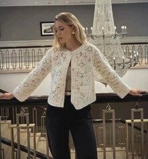 Zara Macrame Knit Cardigan