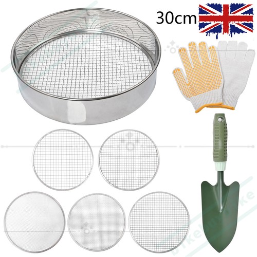 Metal round garden sieve - metal,