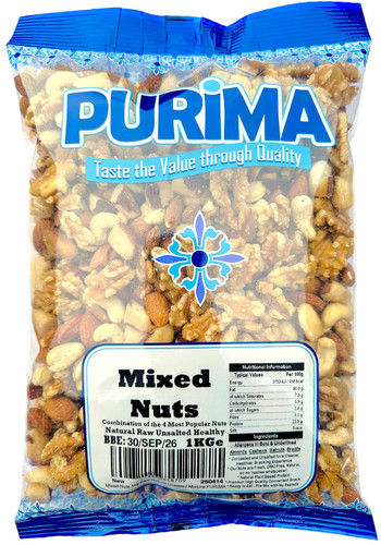 Raw mixed nuts 1kg mix - raw, nut