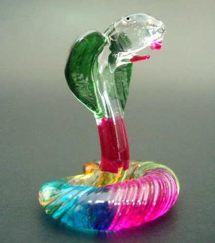 Miniature blown glass snake - miniature,