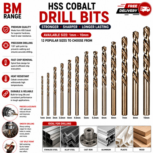 Hss jobber drill bits gold - jobber,