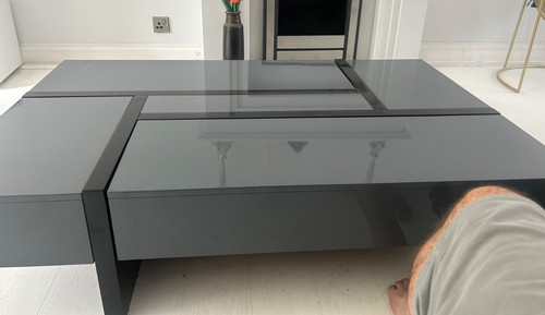 Glossy coffee table with