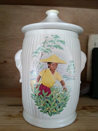 Sylvac pottery tea - sylvac, caddy