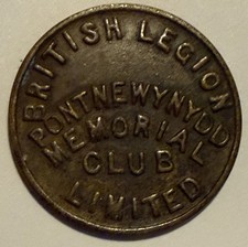 Antique Wales Welsh pub token