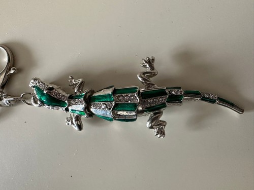 New lizard keyring silver - new,