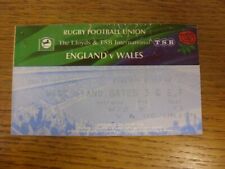 21/02/1998 Rugby Union Ticket