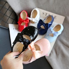 Kids Girls Spanish Bow Shoes