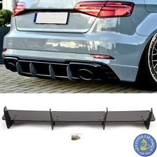 RS Style Audi RS3 8V Hatchback 2017-20 Rear Bumper Diffuser Spoiler Gloss Black